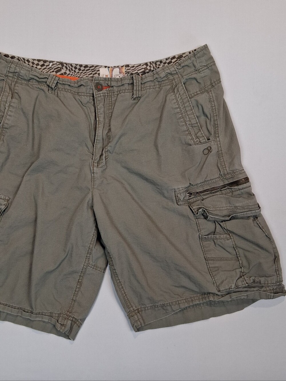 Vtg OP Ocean Pacific Cargo Shorts Mens Size 40×11 Olive 100% Cotton Y2k Skater